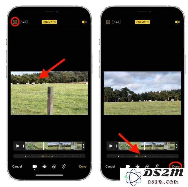 如何使用 iPhone 13 系列在“电影效果”模式下拍摄视频？