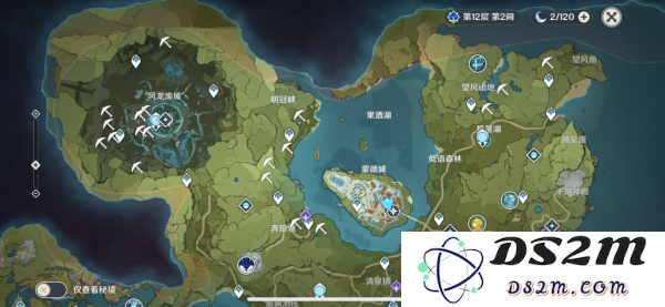 原神地图上蓝色的圈什么意思