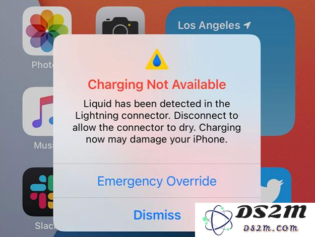 当Lighting端口受水侵害时，iOS 14自动停止充电功能的实现