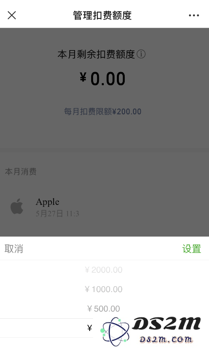 如何在 iPhone 上为微信支付设置内购限额？