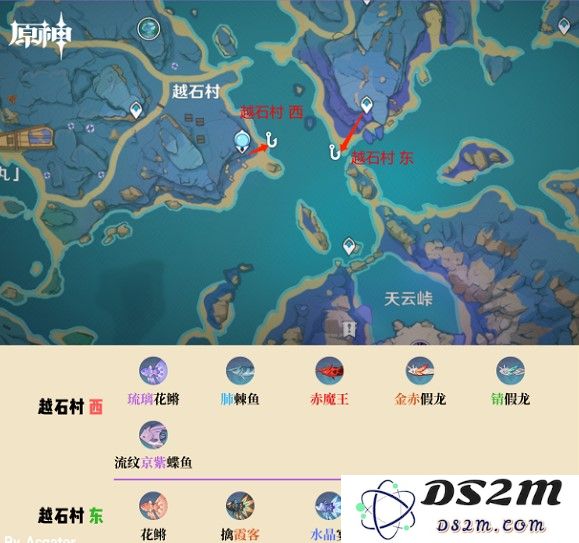 云原神钓鱼点攻略说明