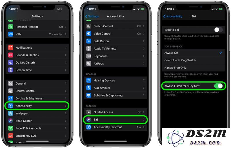 iOS 13.4 教程：如何确保 Siri 可以始终接受语音指令？