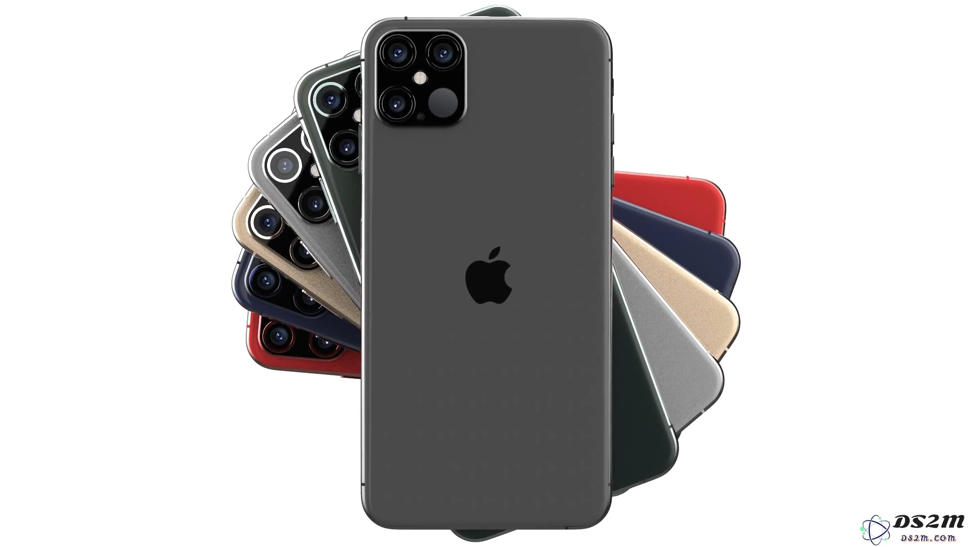 全新iPhone 12渲染图曝光：无刘海设计配备四个后置摄像头，外观引发热议