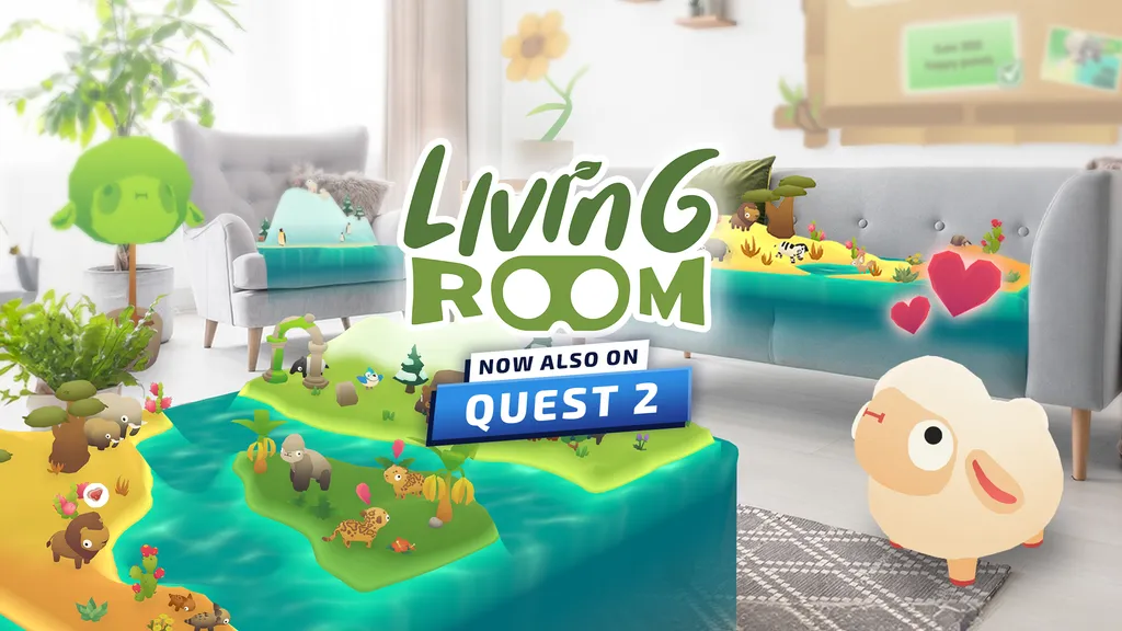 混合现实动物养成模拟游戏《Living Room》最新推出Quest 2平台的支持，体验更加沉浸的养宠乐趣