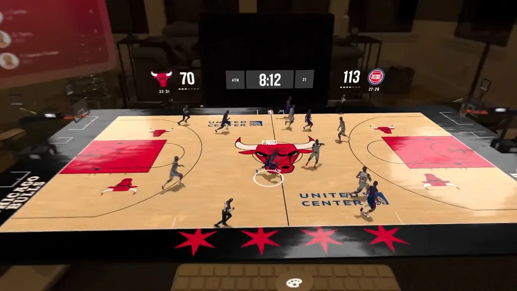 NBA Apple Vision Pro应用全新上线3D桌面视图功能，提升用户观看体验