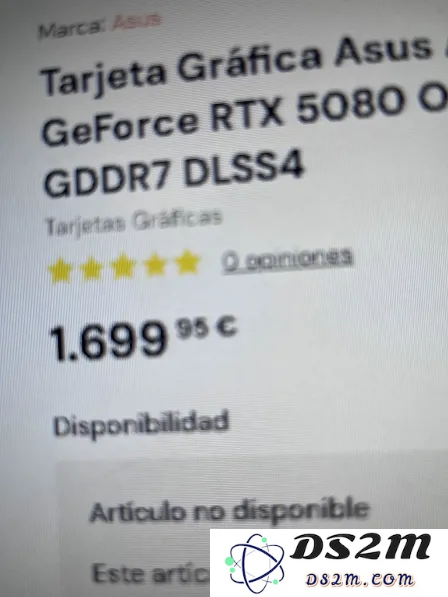 华硕RTX 5080显卡在欧洲正式发售，定价为1699.95欧元，相当于人民币12829元