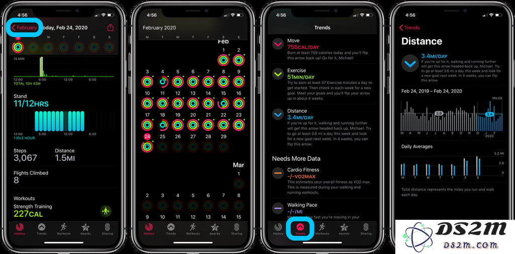 如何在 Apple Watch 上追踪步数、距离及爬楼层数？
