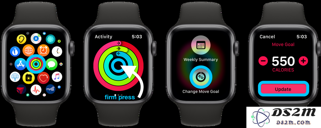 如何调整 Apple Watch 中「健身记录」的日常活动目标设置步骤与方法？