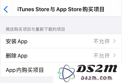 iOS 13 如何禁止下载应用和购买项目？