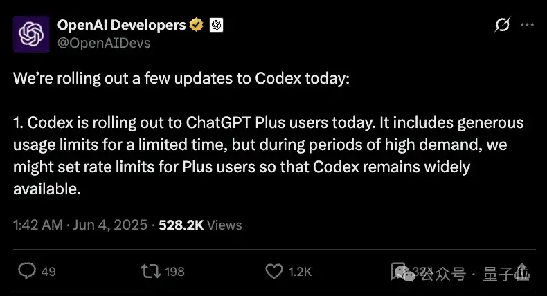 ChatGPT普通会员现可使用编程助手Codex，在线支持功能强大，更多精彩更新即将上线！
