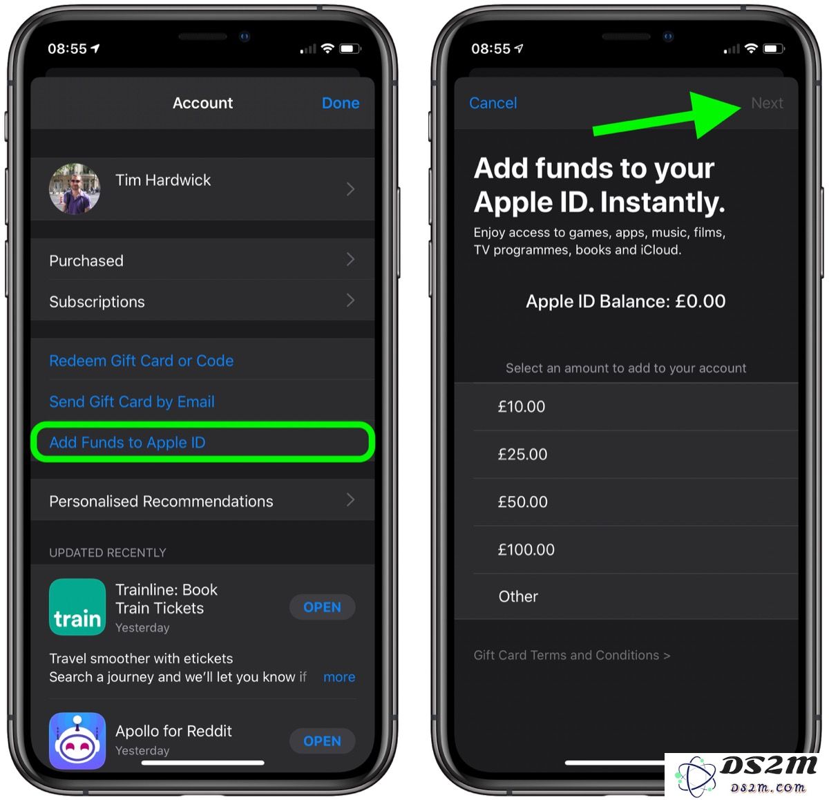 如何在 iPhone 和 iPad 上为 Apple ID 充值余额？