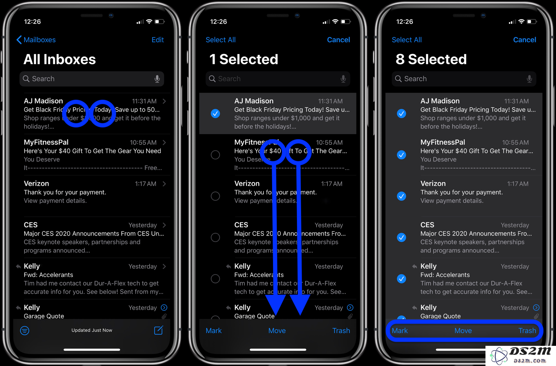 掌握在 iPhone 上运用双指技巧快速管理多封电子邮件以便移动与删除的有效方法