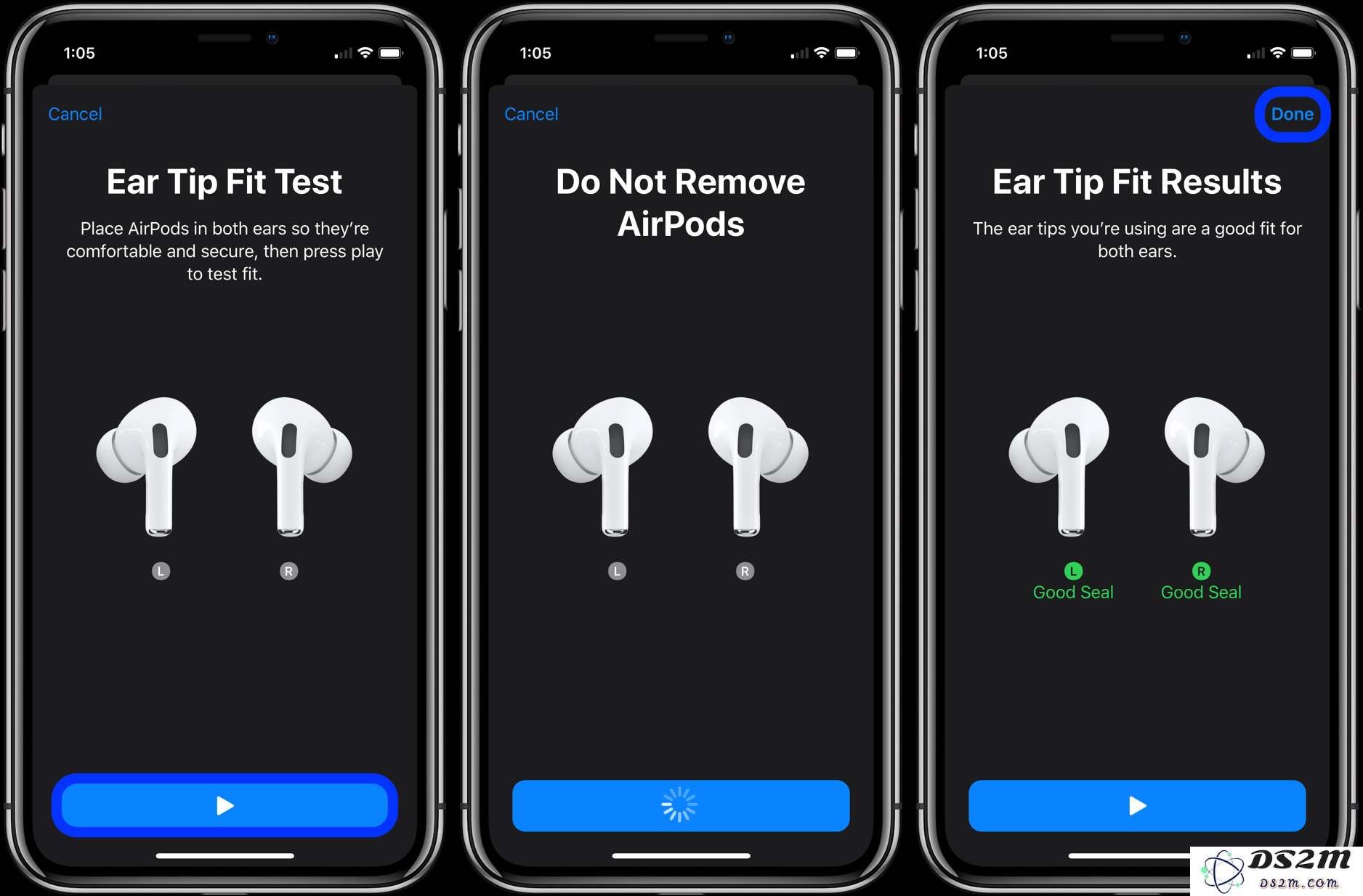 AirPods Pro 使用教程：如何更换耳塞以及进行耳塞贴合测试？