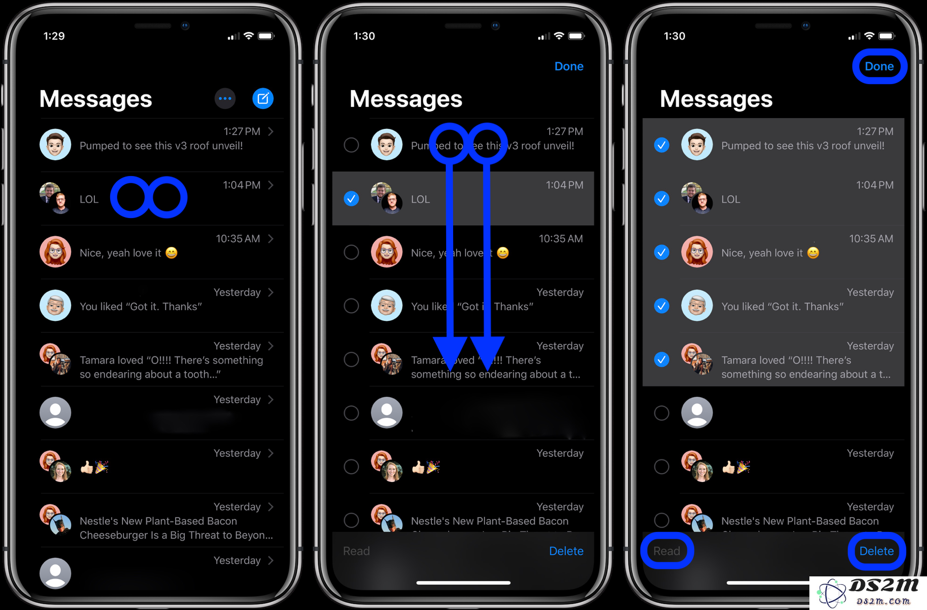 iOS 13 消息处理小窍门 | 如何利用快捷手势轻松选择并删除多条信息？