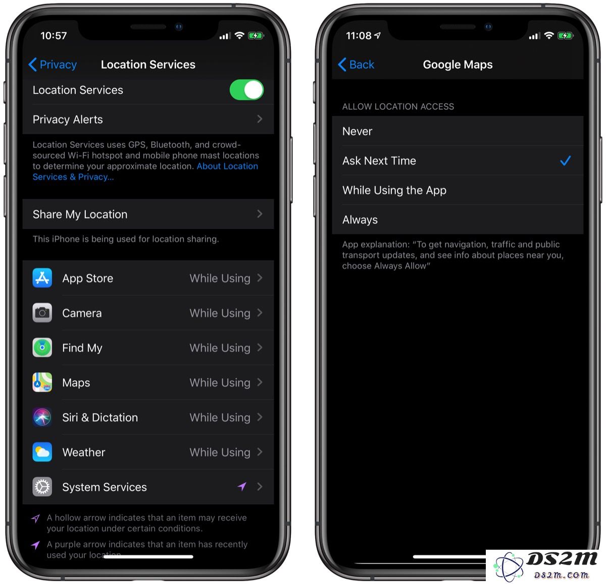 如何在 iOS 13 中限制应用程序的位置访问权限？