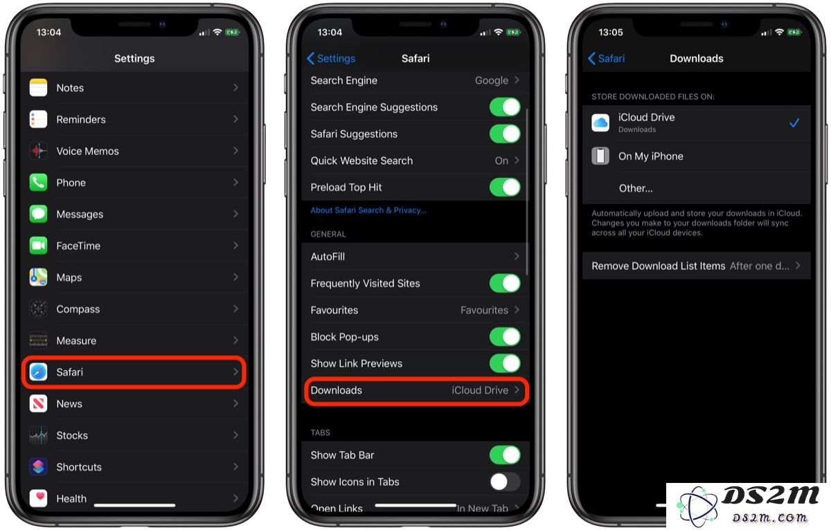 如何在 iPhone 的 Safari 浏览器中更改文件下载默认位置的方法和步骤