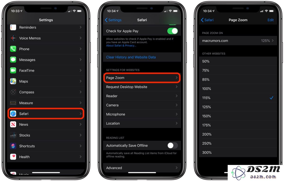 如何使 iPhone 上 Safari 浏览器的字体变得更大？