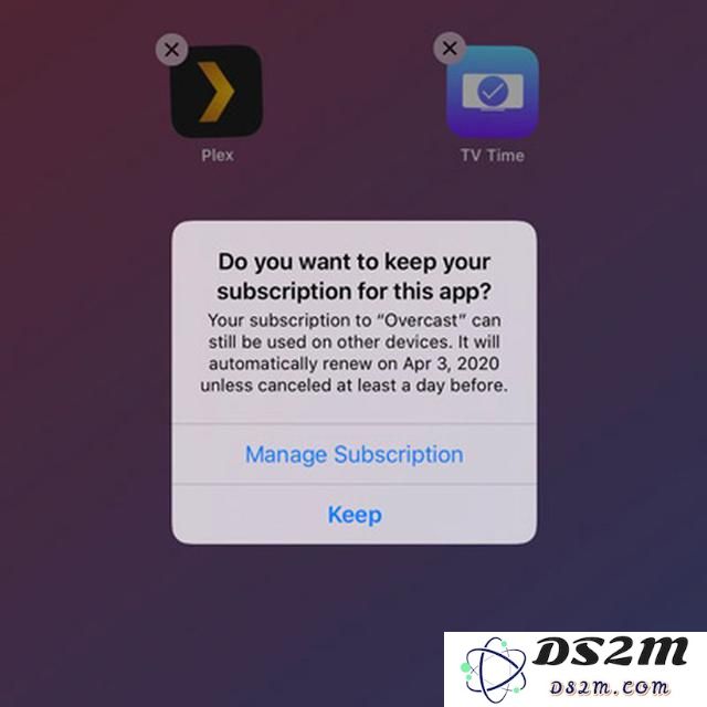 iOS 13 新增贴心功能：在用户删除应用之前主动提醒其订阅服务的相关信息