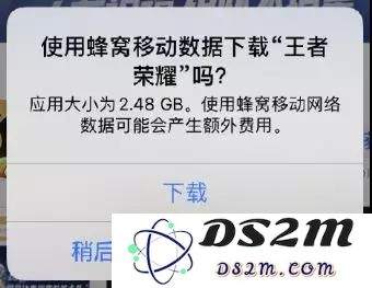 如何在 iOS 13 中禁用流量下载时的弹窗提醒通知？