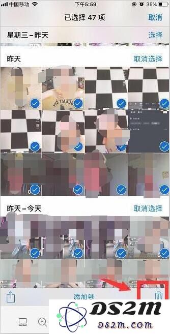 苹果iPhone手机如何一次删除多张照片？