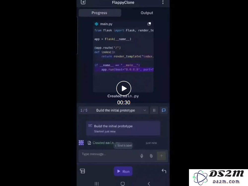 告诉 Replit 的 AI 代理您的应用想法，它将为您编码和部署
