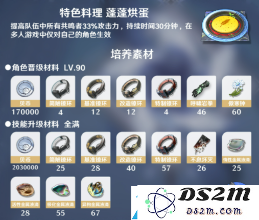 鸣潮秧秧培养材料有哪些