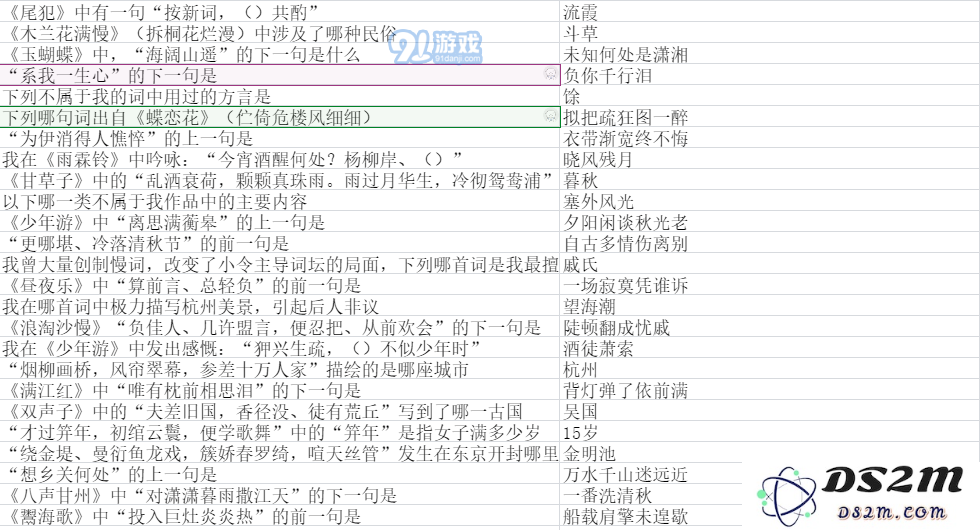 墨魂柳永联诗答案是什么