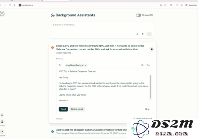 免费的AI助手浏览器登场！Perplexity将价值200美元/月的Comet功能普及，让你在上网时轻松写邮件、抢票和比价