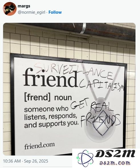 人工智能创业企业 Friend 在纽约地铁广告投放超百万美元引发关注