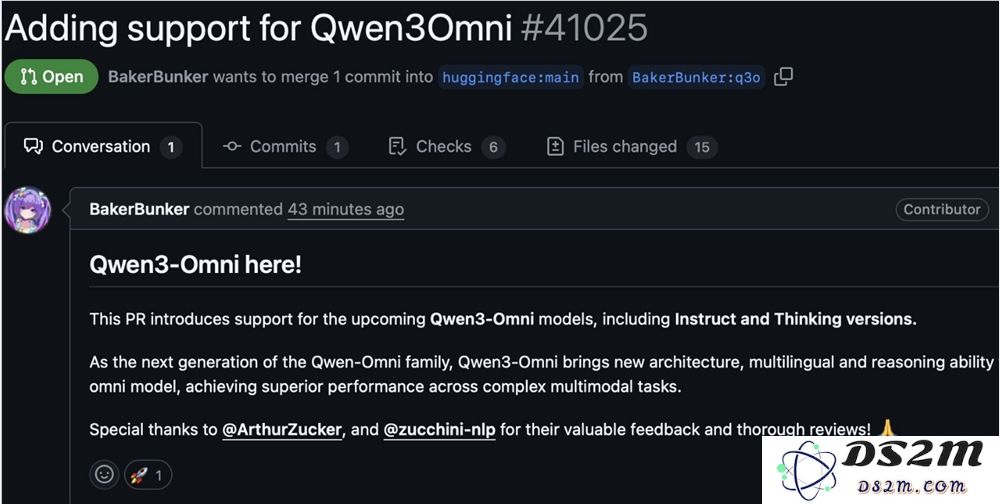 全新 Qwen3-Omni 即将发布：端侧跨模态模型的重大升级，PR 已提交至 Transformers 库以供体验